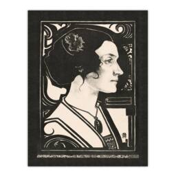 Artery8 Richard Roland Holst Framed Wall Art Woman Stained Glass Sketch Portrait in Black - Size: A4 - thumbnail 3