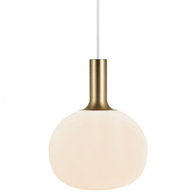 Nordlux Modern Indoor Pendant Light White Glass E27 Hand Blown - Mains Powered, IP20 - image 1
