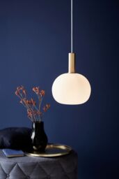 Nordlux Modern Indoor Pendant Light White Glass E27 Hand Blown - Mains Powered, IP20 - thumbnail 8