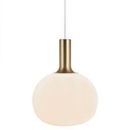 Nordlux Alton Pendant Light White Glass Dining Room E27 Mains 25cm