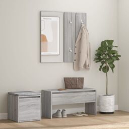Berkfield Home Hallway Furniture Set Grey Sonoma Engineered Wood