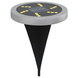 Berkfield Home Solar Ground Lights with Ground Spikes Outdoor 12 pcs Warm White in Black - thumbnail 4