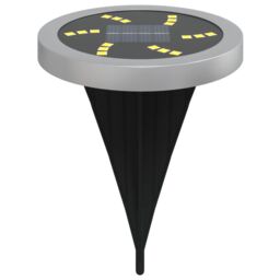 Berkfield Home Solar Ground Lights with Ground Spikes Outdoor 12 pcs Warm White in Black - thumbnail 5