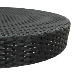 Berkfield Home Decorative 5 Piece Garden Bar Set with Cushions Poly Rattan Black - thumbnail 7