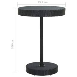 Berkfield Home Decorative 5 Piece Garden Bar Set with Cushions Poly Rattan Black - thumbnail 9