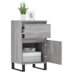 Berkfield Home Sideboards 2 pcs Grey Sonoma 40x35x70 cm Engineered Wood - Size: 40 x 35 x 70 cm - thumbnail 4