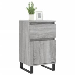 Berkfield Home Sideboards 2 pcs Grey Sonoma 40x35x70 cm Engineered Wood - Size: 40 x 35 x 70 cm - thumbnail 1
