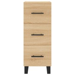 Berkfield Home Highboard Sonoma Oak 34.5x34x180 cm Engineered Wood in Brown - thumbnail 6