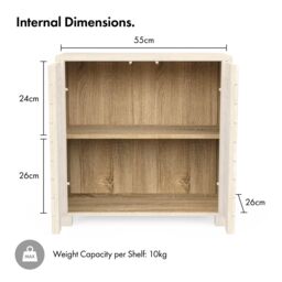 VonHaus Chester Floor Standing Oak Wood Effect Bathroom Storage Cabinet in Brown - thumbnail 8