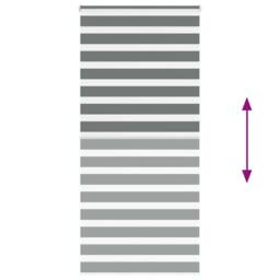 Berkfield Home Elegant Zebra Blind Dark Grey 100x230 cm Fabric Width 95.9 cm Pol - thumbnail 5