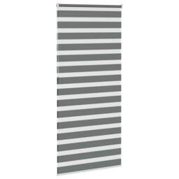 Berkfield Home Elegant Zebra Blind Dark Grey 100x230 cm Fabric Width 95.9 cm Pol - thumbnail 4