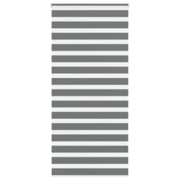 Berkfield Home Elegant Zebra Blind Dark Grey 100x230 cm Fabric Width 95.9 cm Pol - thumbnail 2
