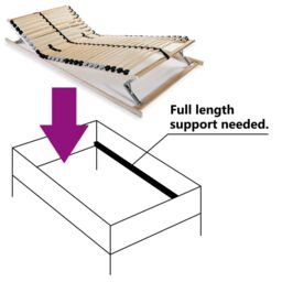 Berkfield Home Slatted Bed Base with 28 Slats 7 Zones 90x200 cm in Brown - thumbnail 5