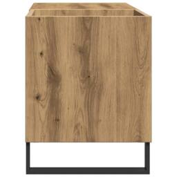 Berkfield Home Record Cabinet Artisan Oak 84.5x38x48 cm Engineered Wood in Brown - thumbnail 5