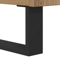 Berkfield Home Record Cabinet Artisan Oak 84.5x38x48 cm Engineered Wood in Brown - thumbnail 8