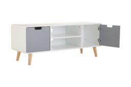 Orsina Sleek & Modern TV Unit, Versatile TV Cabinet, White Finish TV & Storage Unit, Sleek Corner TV Unit in Grey - thumbnail 5