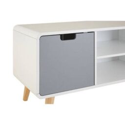 Orsina Sleek & Modern TV Unit, Versatile TV Cabinet, White Finish TV & Storage Unit, Sleek Corner TV Unit in Grey - thumbnail 8