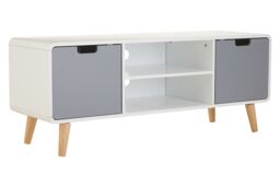 Orsina Sleek & Modern TV Unit, Versatile TV Cabinet, White Finish TV & Storage Unit, Sleek Corner TV Unit in Grey - thumbnail 2