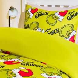 OHS Xmas Grinch Bedding Set Novelty Duvet Cover with Pillowcase in Green - Size: Single - thumbnail 3