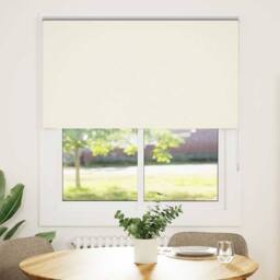 Berkfield Home Roller Blind Blackout Marine 115x130 cm Fabric Width 110.7 cm Pol… in Off-White - thumbnail 3