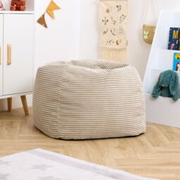icon Kids Kingston Corduroy Classic Bean Bag in Stone