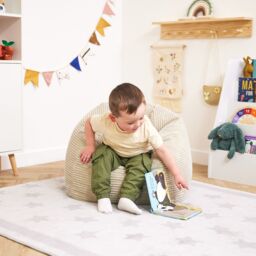 icon Kids High Rest Beanbag in Corduroy in Stone - thumbnail 2