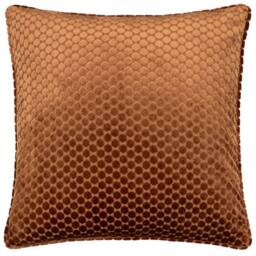 Paoletti Neptune Velvet Cushion in Copper - Size: 50 cm x 50 cm - thumbnail 2