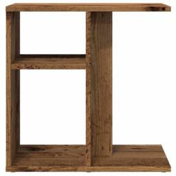 Berkfield Home Side Table Old Wood 50x30x50 cm Engineered Wood in Brown - Size: 50 x 30 x 50 cm - thumbnail 4