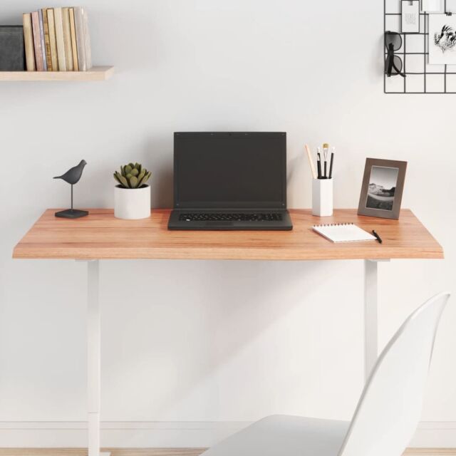Berkfield Home Table Top Light Brown 100x50x2 cm Treated Solid Wood Oak - Size: 100 x 50 x 2 cm - image 1
