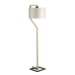 Loops Floor Lamp Light Ivory Shade Cream & Dark Grey Painted Metal Base LED E27 60W - thumbnail 2