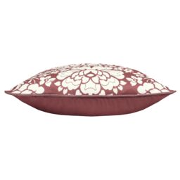 Paoletti Melrose Traditional Floral Cushion in Plum - Size: 50 cm x 50 cm - thumbnail 3