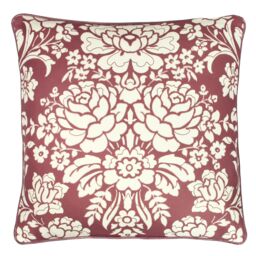 Paoletti Melrose Traditional Floral Cushion in Plum - Size: 50 cm x 50 cm - thumbnail 1