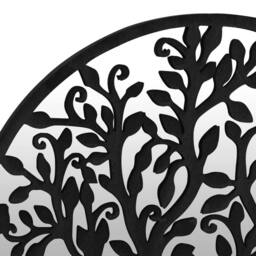 Berkfield Home Mirror Black 60x2.5 cm Iron Round for Indoor Use - thumbnail 5