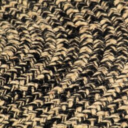 Berkfield Home Handmade Rug Jute Black & Natural 150 cm - Size: 100 cm diameter - thumbnail 4
