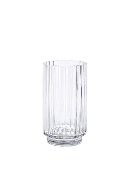 KDMD Clear Fluted Cylinder Glass Vase 21cm - image 1