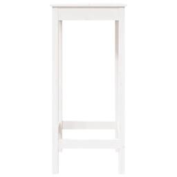 Berkfield Home Beautiful Bar Table White 50x50x110 cm Solid Wood Pine - Size: 50 x 50 x 110 cm - thumbnail 5