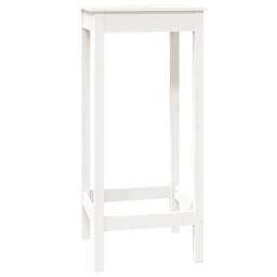 Berkfield Home Beautiful Bar Table White 50x50x110 cm Solid Wood Pine - Size: 50 x 50 x 110 cm - thumbnail 3