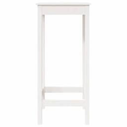 Berkfield Home Beautiful Bar Table White 50x50x110 cm Solid Wood Pine - Size: 50 x 50 x 110 cm - thumbnail 6