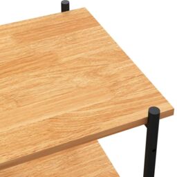 Berkfield Home 3-Tier Shelving Unit Black & Oak 80x40x92 cm - Size: 80 x 40 x 92 cm - thumbnail 6