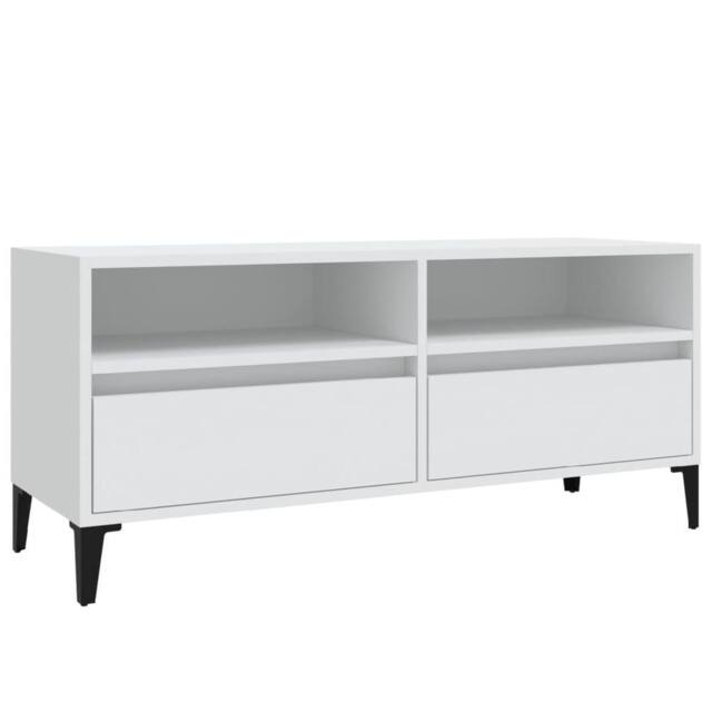 Berkfield Home TV Cabinet White 100x34.5x44.5 cm Engineered Wood - image 1