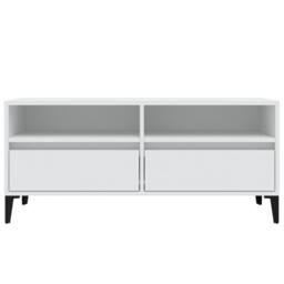 Berkfield Home TV Cabinet White 100x34.5x44.5 cm Engineered Wood - thumbnail 6