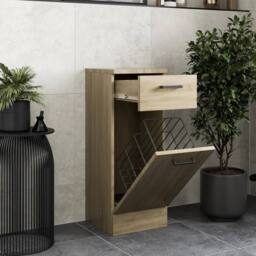 KORVIXA Bathroom Laundry Unit Cabinet in Brown - thumbnail 5
