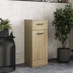 KORVIXA Bathroom Laundry Unit Cabinet in Brown - thumbnail 4