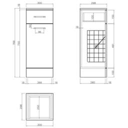 KORVIXA Bathroom Laundry Unit Cabinet in Brown - thumbnail 2