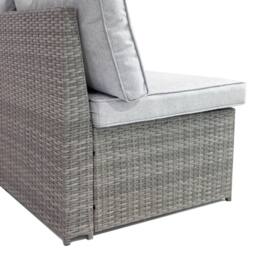 RayGar Venice 7 Seater Rattan Corner Set High Table Outdoor Polyrattan in Grey - Size: 1 Pack - thumbnail 8