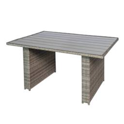 RayGar Venice 7 Seater Rattan Corner Set High Table Outdoor Polyrattan in Grey - Size: 1 Pack - thumbnail 4