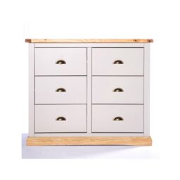 Cabinet Bits Bomporto 6 Drawer Chest of Drawers Brass Cup Handle in Light Grey - thumbnail 2