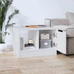 Berkfield Home Decorative Coffee Table White 50x50x36 cm Engineered Wood - Size: 50 x 50 x 36 cm - thumbnail 1