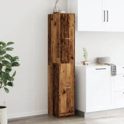 Berkfield Home Apothecary Cabinet¬†Old Wood 30x41x174.5 cm Engineered Wood in Brown - thumbnail 4