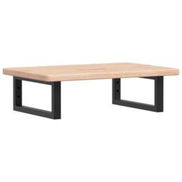 Berkfield Home Elegant Basin Shelf Wall Mounted Steel & Solid Wood Oak in Natural - thumbnail 3